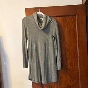 Olive Cowl Neck Long Sleeve Dress